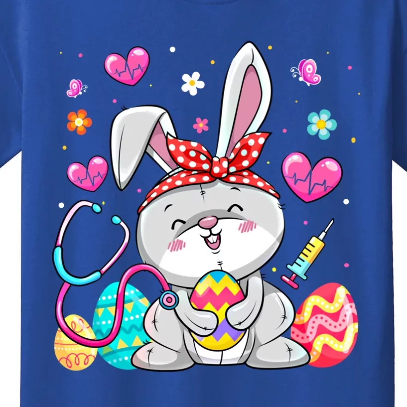 Easter Bunny Stethoscope Eggs Nurse Easter Nursing Medical Gift Kids T-Shirt