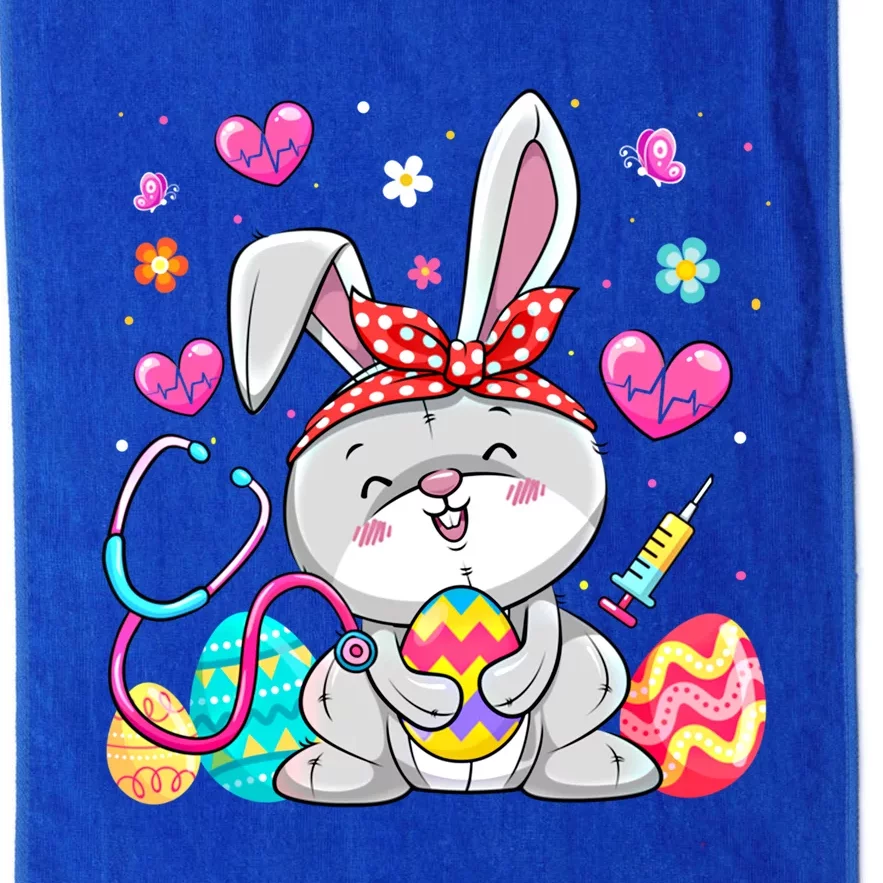 Easter Bunny Stethoscope Eggs Nurse Easter Nursing Medical Gift Platinum Collection Golf Towel