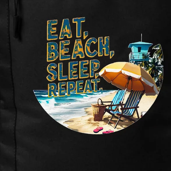 Eat Beach Sleep Repeat Sea Humorous Beach Daily Commute Backpack