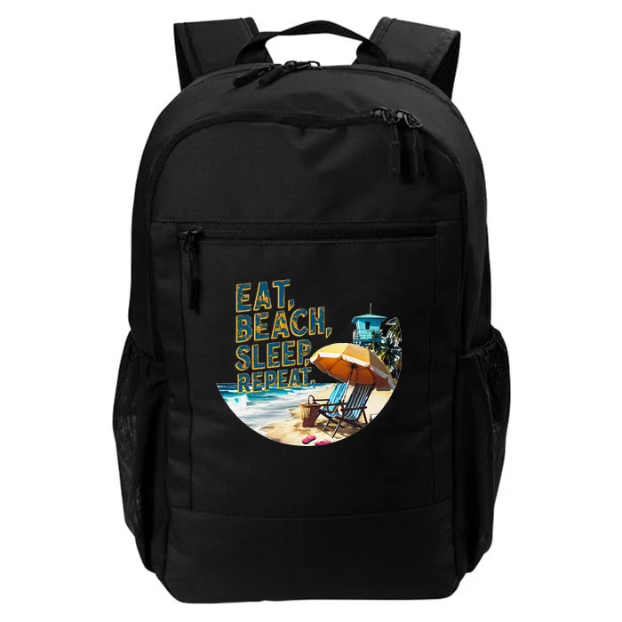 Eat Beach Sleep Repeat Sea Humorous Beach Daily Commute Backpack