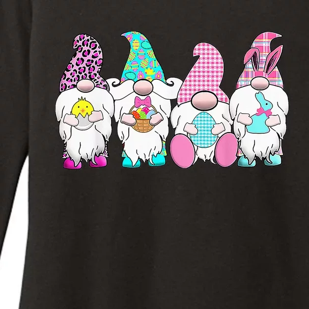 Easter Bunny Spring Gnome Easter Egg Hunting And Basket Womens CVC Long Sleeve Shirt