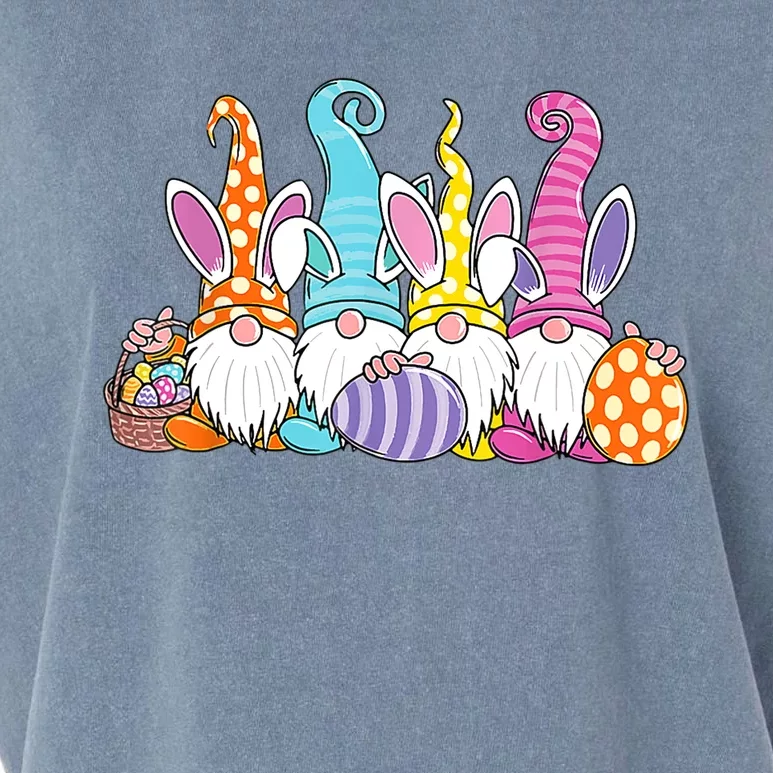 Easter Bunny Spring Gnome Easter Egg Hunting And Basket Gift Garment-Dyed Women's Muscle Tee