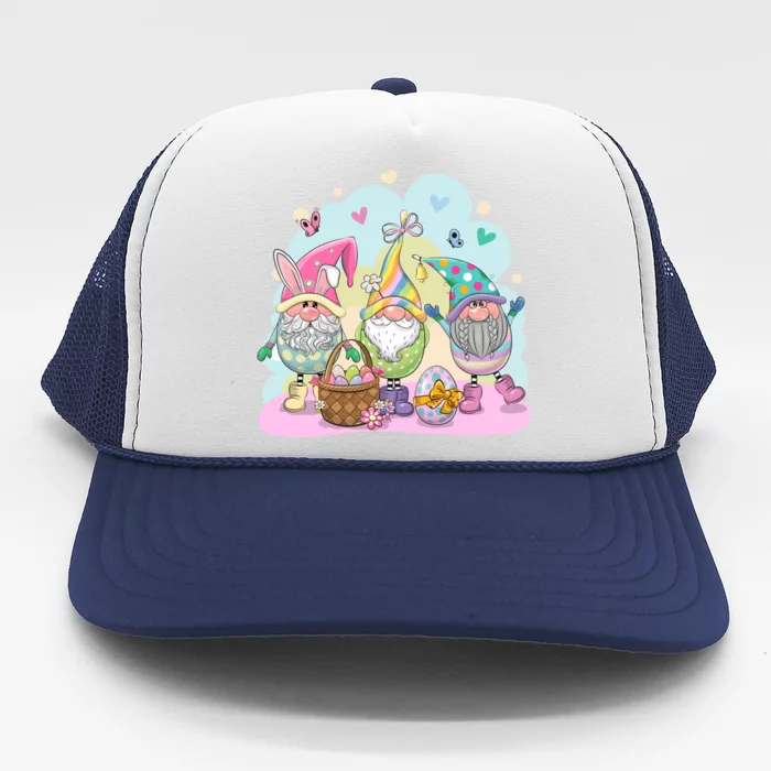 Easter Bunny Spring Gnome Egg Hunt Cute Basket Trucker Hat