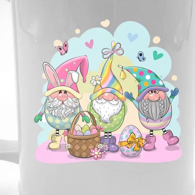 Easter Bunny Spring Gnome Egg Hunt Cute Basket Front & Back Beer Stein