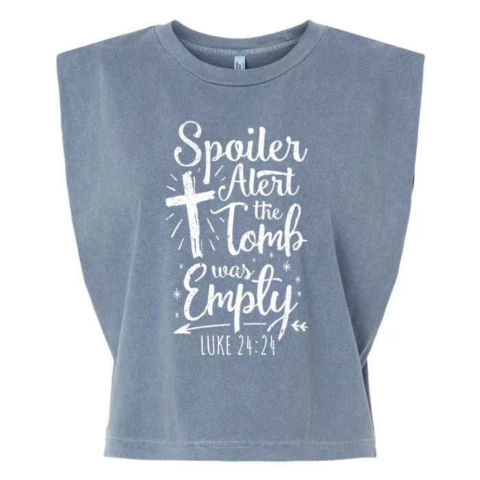 Easter Basket Stuffers Spoiler Alert Tomb Was Empty Gift Garment-Dyed Women's Muscle Tee