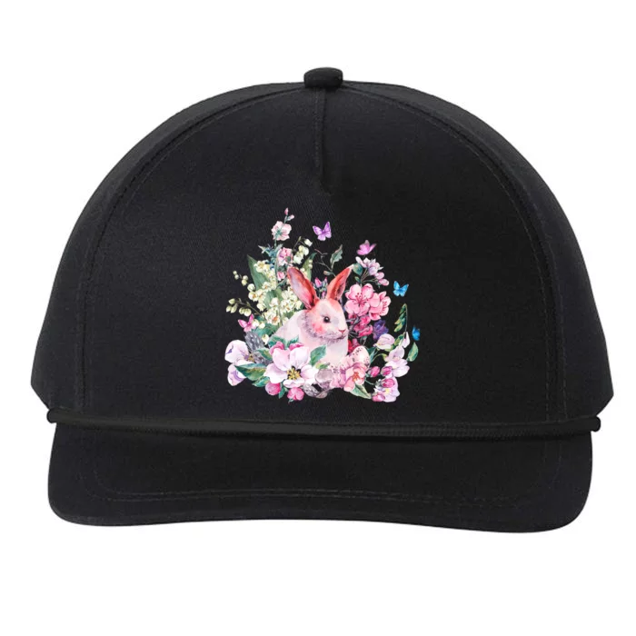 Easter Bunny Spring Flower Snapback Five-Panel Rope Hat