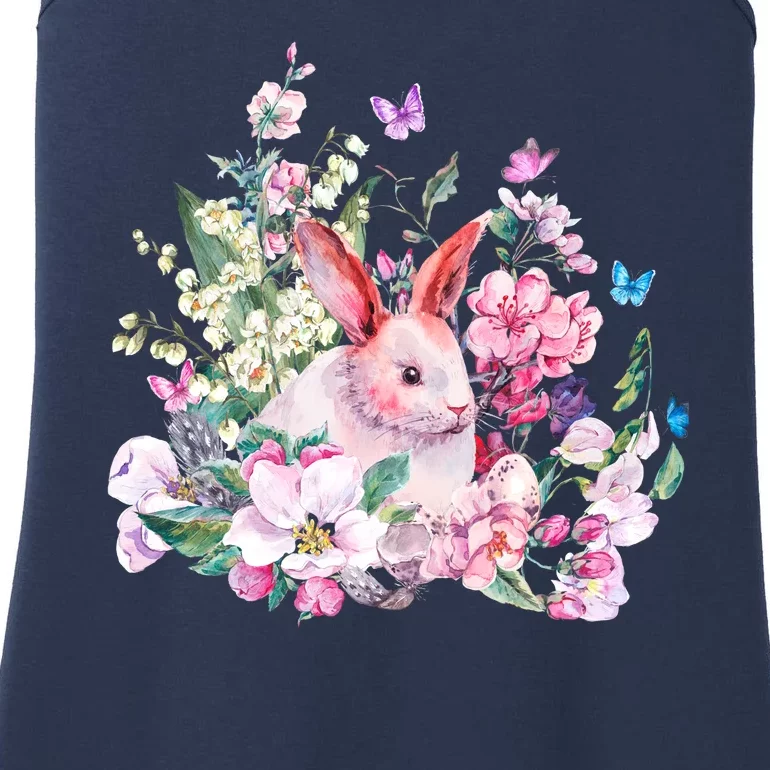 Easter Bunny Spring Flower Ladies Essential Tank