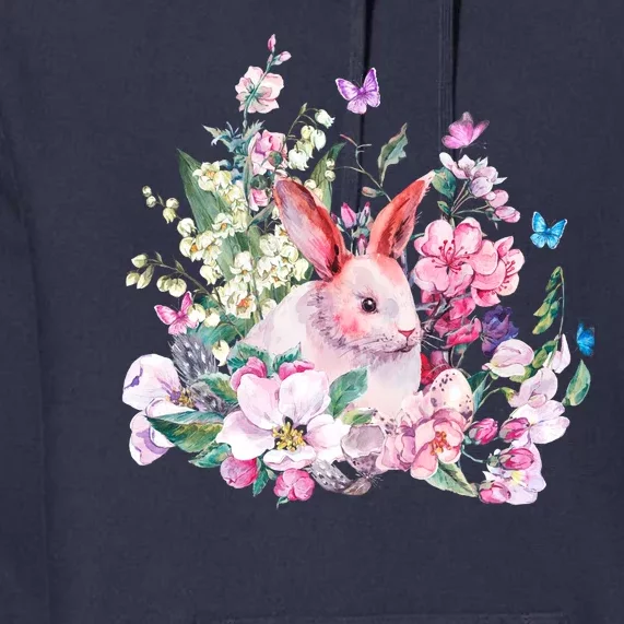 Easter Bunny Spring Flower Premium Hoodie