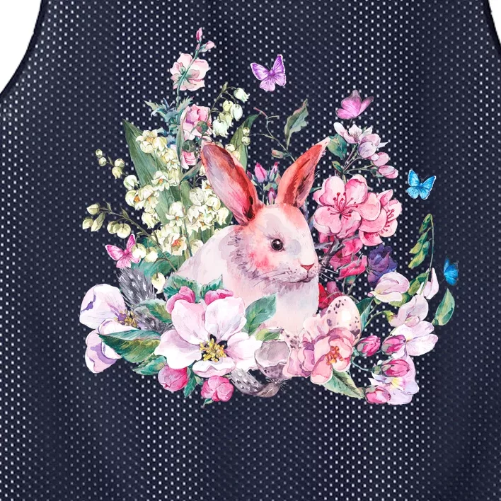 Easter Bunny Spring Flower Mesh Reversible Basketball Jersey Tank