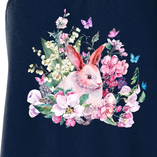 Easter Bunny Spring Flower Women's Racerback Tank