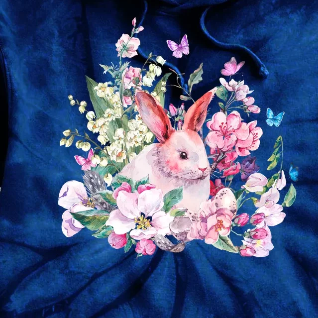 Easter Bunny Spring Flower Tie Dye Hoodie