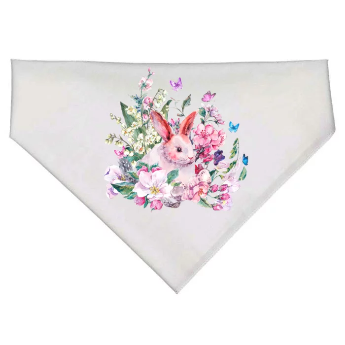 Easter Bunny Spring Flower USA-Made Doggie Bandana