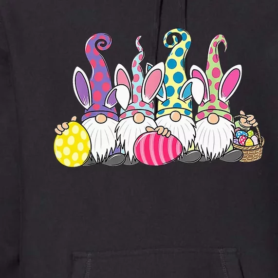 Easter Bunny Spring Cute Gnome Easter Egg Hunting And Basket Premium Hoodie