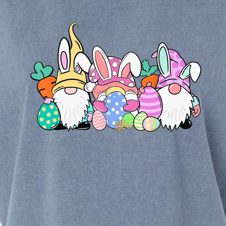 Easter Bunny Spring Gnome Easter Egg Hunting And Basket Gift Garment-Dyed Women's Muscle Tee