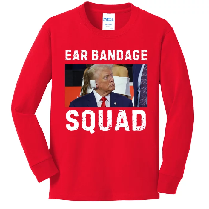 Ear Bandage Squad Kids Long Sleeve Shirt