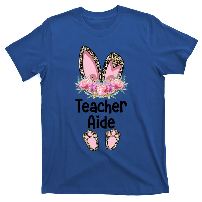 Easter Bunny School Teacher Leopard Teacher Aide Easter Gift T-Shirt