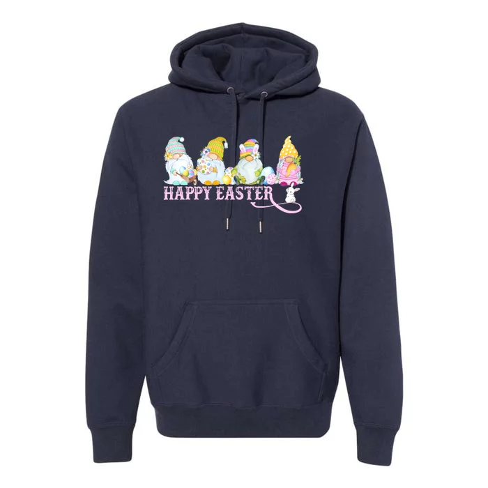 Easter Bunny Spring Gnome Easter Egg Hunting And Basket Premium Hoodie