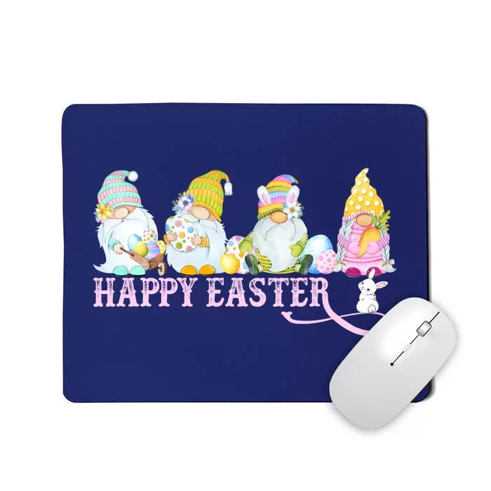 Easter Bunny Spring Gnome Easter Egg Hunting And Basket Mousepad