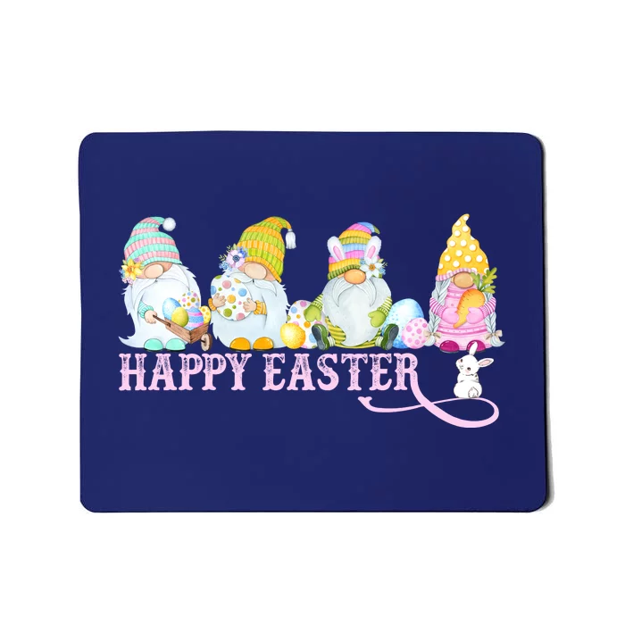 Easter Bunny Spring Gnome Easter Egg Hunting And Basket Mousepad