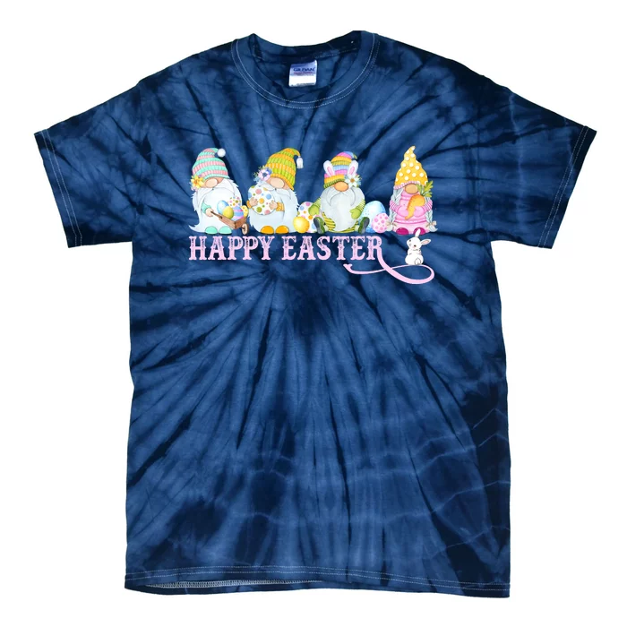 Easter Bunny Spring Gnome Easter Egg Hunting And Basket Tie-Dye T-Shirt