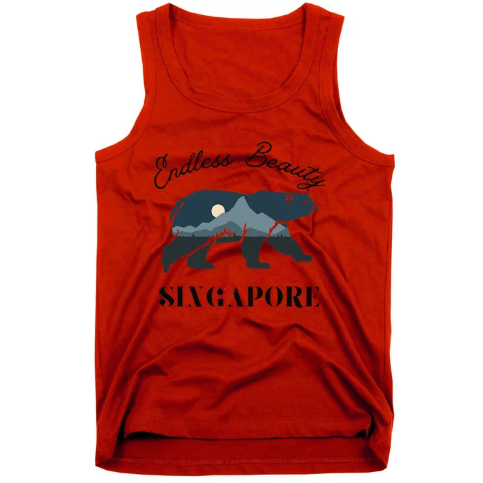 Endless Beauty Singapore Vacation Outfit Bear Singapore Tank Top