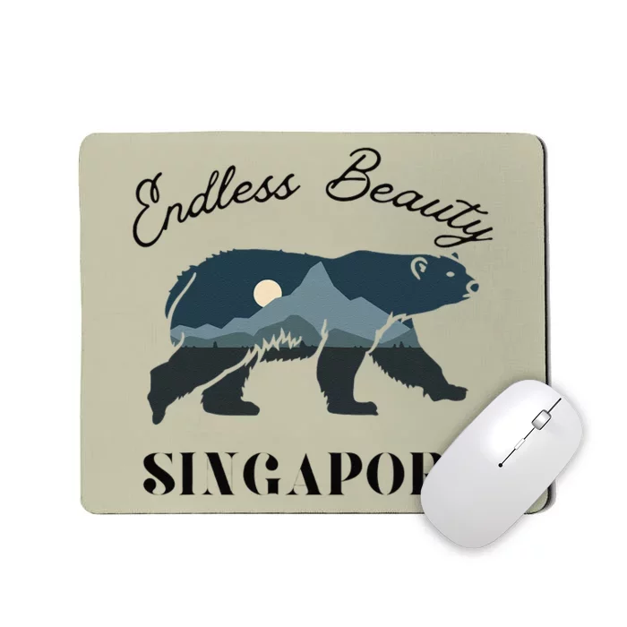 Endless Beauty Singapore Vacation Outfit Bear Singapore Mousepad