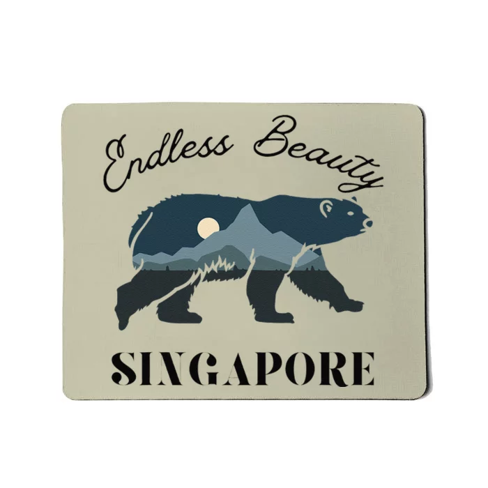 Endless Beauty Singapore Vacation Outfit Bear Singapore Mousepad