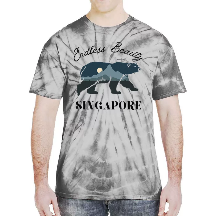 Endless Beauty Singapore Vacation Outfit Bear Singapore Tie-Dye T-Shirt