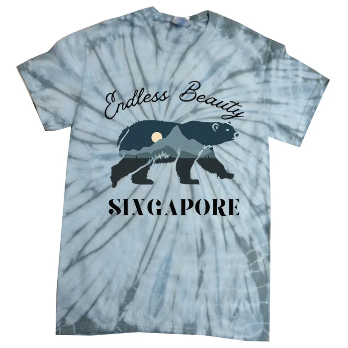 Endless Beauty Singapore Vacation Outfit Bear Singapore Tie-Dye T-Shirt