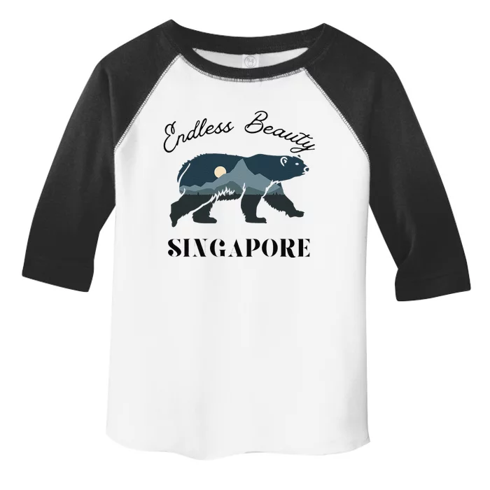 Endless Beauty Singapore Vacation Outfit Bear Singapore Toddler Fine Jersey T-Shirt