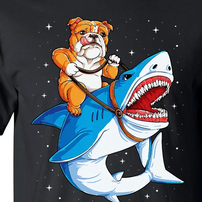 English Bulldog Shark Space Galaxy Jawsome Gift Tall T-Shirt