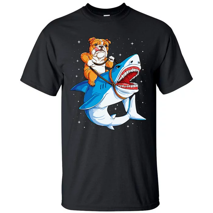 English Bulldog Shark Space Galaxy Jawsome Gift Tall T-Shirt