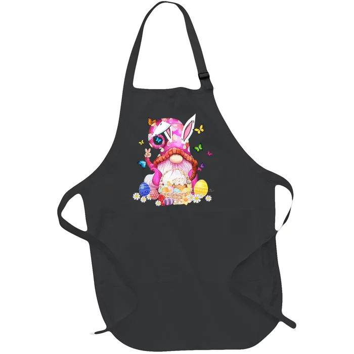 Easter Bunny Spring Gnome Easter Egg Hunting And Basket Gift Full-Length Apron With Pocket