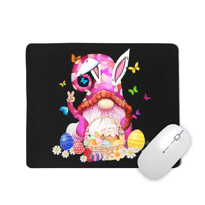 Easter Bunny Spring Gnome Easter Egg Hunting And Basket Gift Mousepad