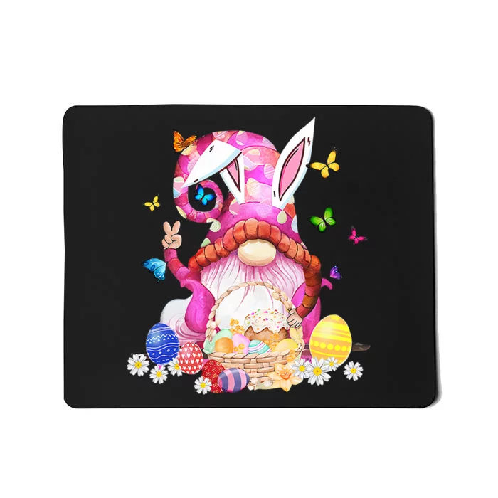 Easter Bunny Spring Gnome Easter Egg Hunting And Basket Gift Mousepad