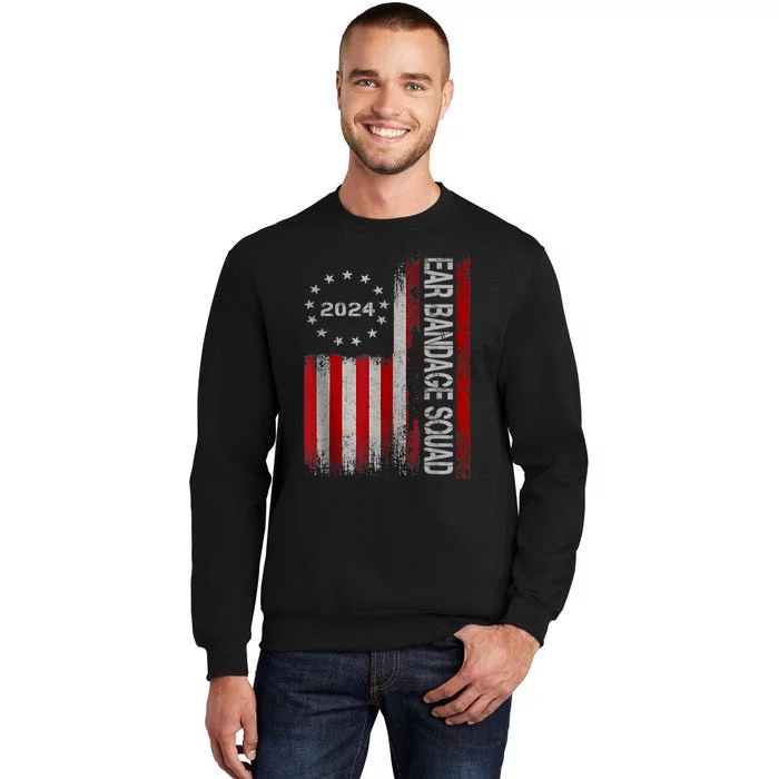 Ear Bandage Squad Patriotic Usa American Tall Sweatshirt