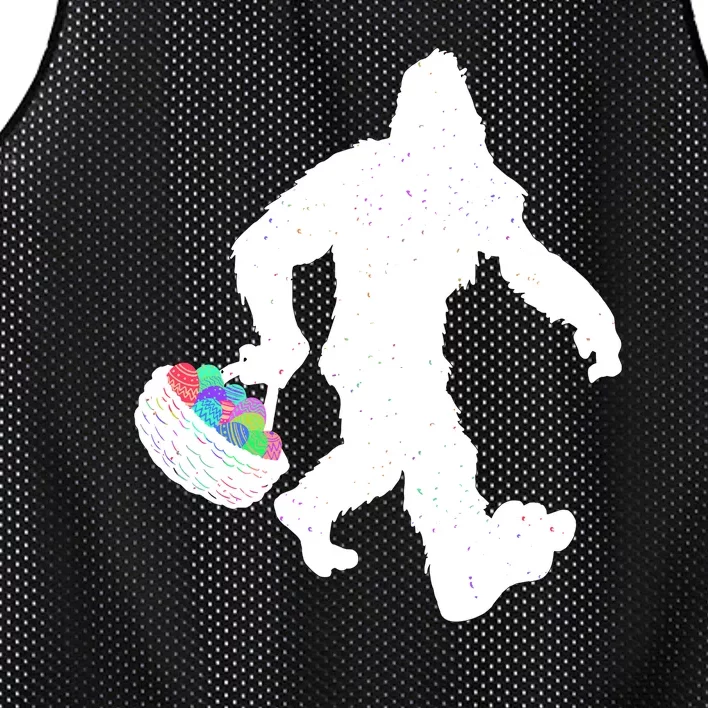 Easter Bigfoot Sasquatch Funny Easter Eggs Basket Mesh Reversible Basketball Jersey Tank