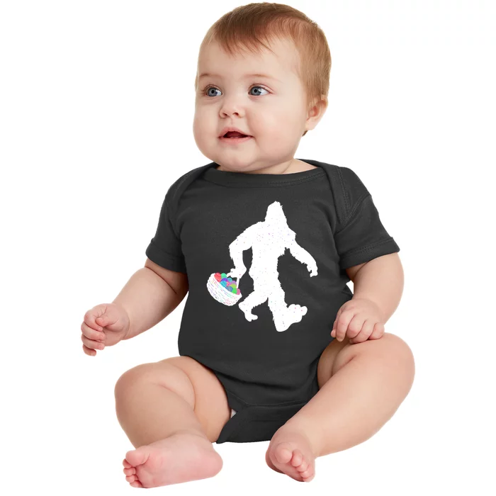 Easter Bigfoot Sasquatch Funny Easter Eggs Basket Baby Bodysuit