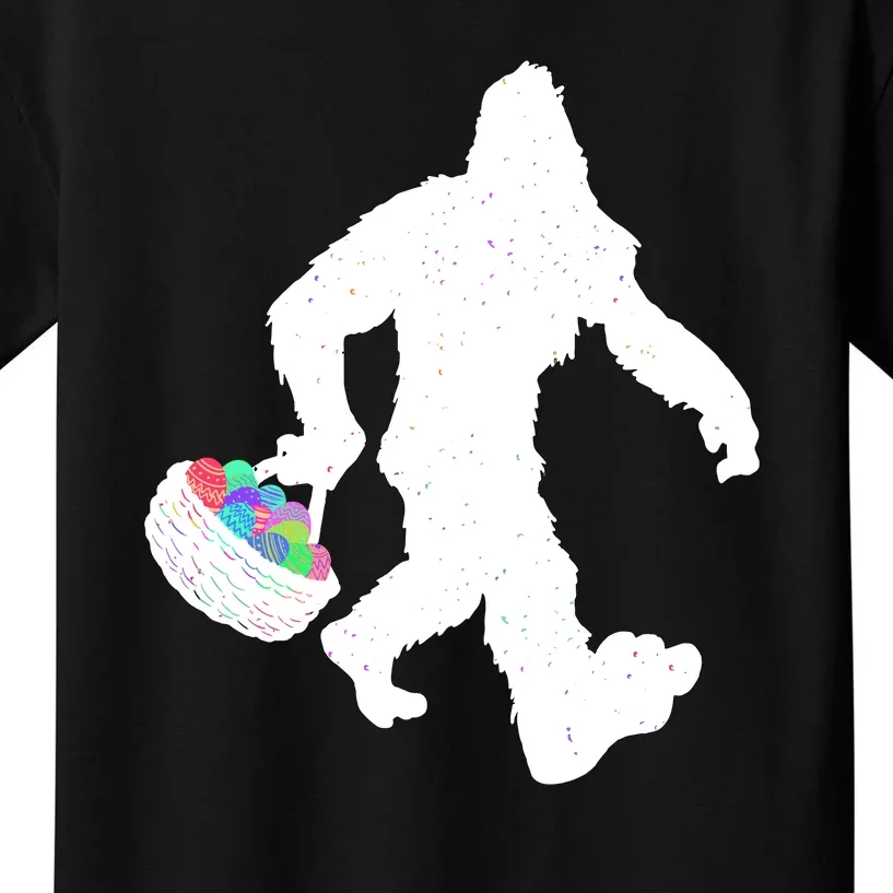 Easter Bigfoot Sasquatch Funny Easter Eggs Basket Kids T-Shirt