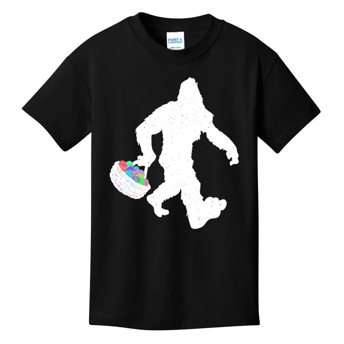 Easter Bigfoot Sasquatch Funny Easter Eggs Basket Kids T-Shirt