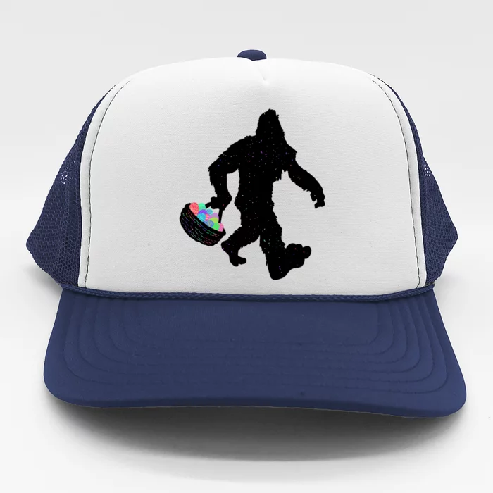 Easter Bigfoot Sasquatch Funny Easter Eggs Basket Trucker Hat