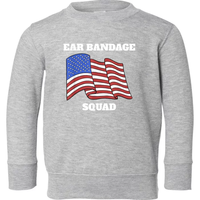 Ear Bandage Squad Patriotic Usa American Toddler Sweatshirt