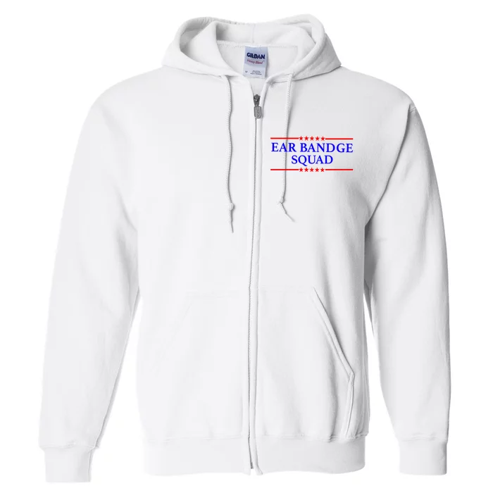 Ear Bandage Squad Patriotic Usa American Full Zip Hoodie