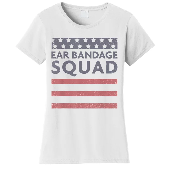 Ear Bandage Squad Patriotic Usa American Women's T-Shirt