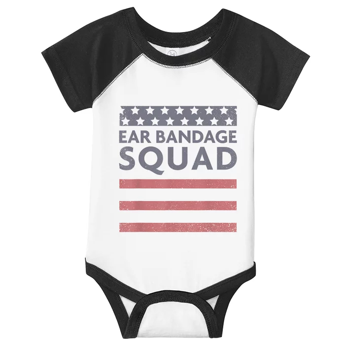 Ear Bandage Squad Patriotic Usa American Infant Baby Jersey Bodysuit