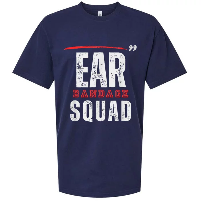 Ear Bandage Squad Patriotic Usa American Sueded Cloud Jersey T-Shirt