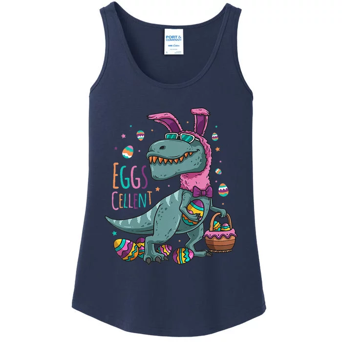 Easter Basket Stuffers T Rex Easter Bunny Eggscellent Easter Ladies Essential Tank