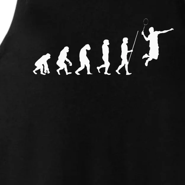 Evolution Badminton Shuttlecock Badminton Player Gift Ladies Tri-Blend Wicking Tank