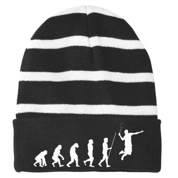 Evolution Badminton Shuttlecock Badminton Player Gift Striped Beanie with Solid Band