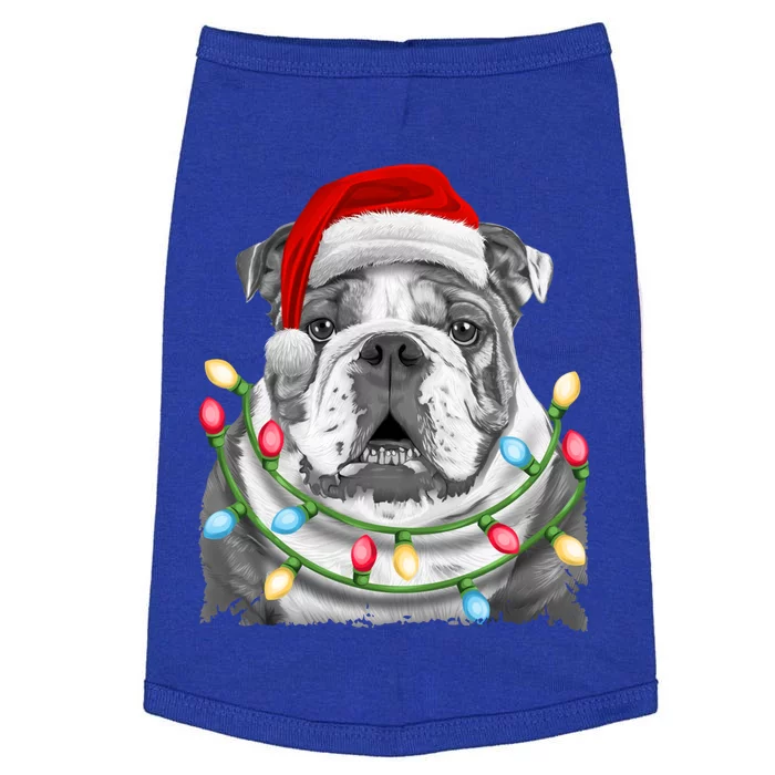 English Bulldog Santa Christmas Tree Lights Xmas Boys Dog Gift Doggie Tank